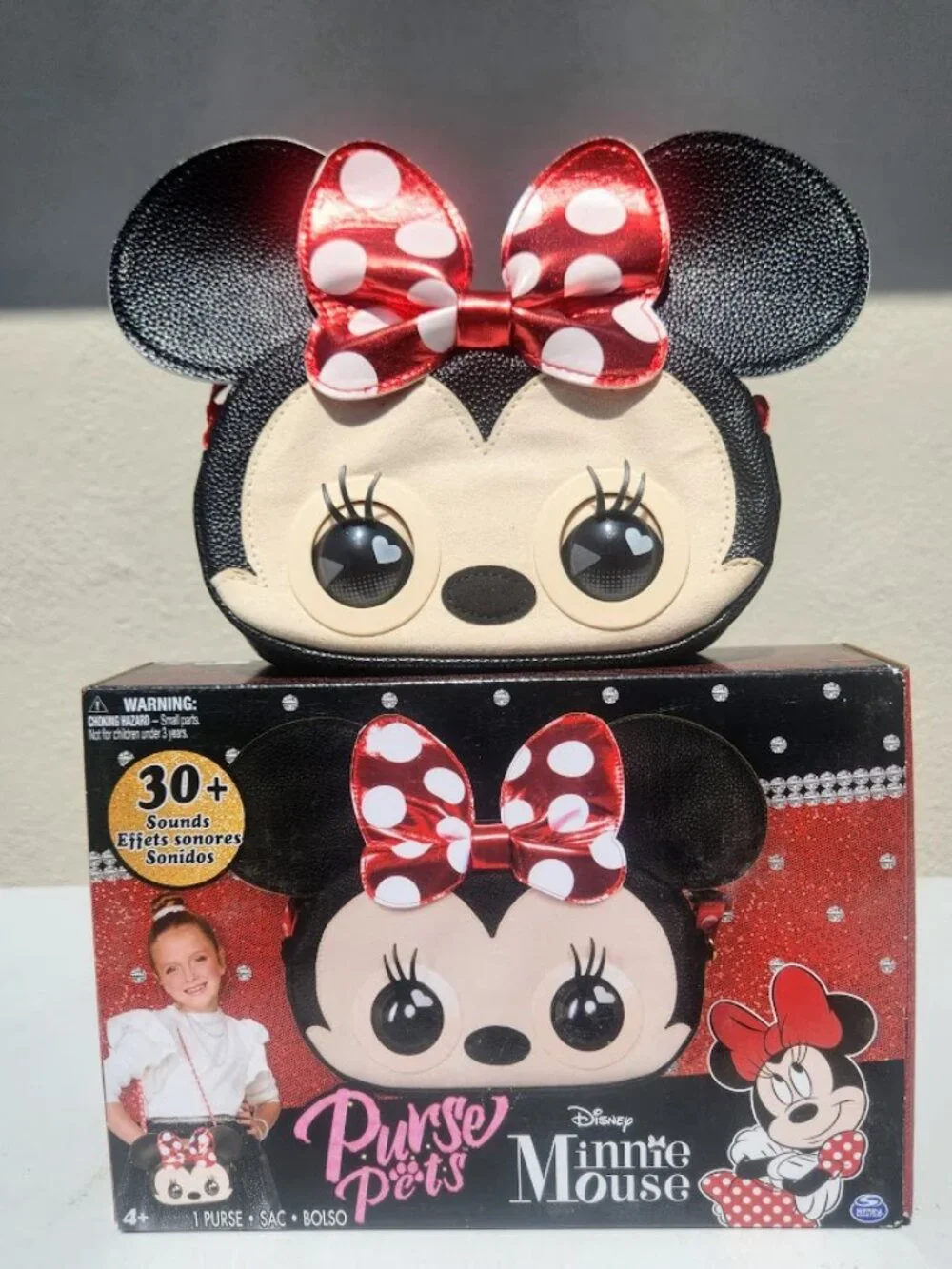 NEW Disney Minnie Mouse Purse Pets Interactive Toy Plush Shoulder Bag Crossbody